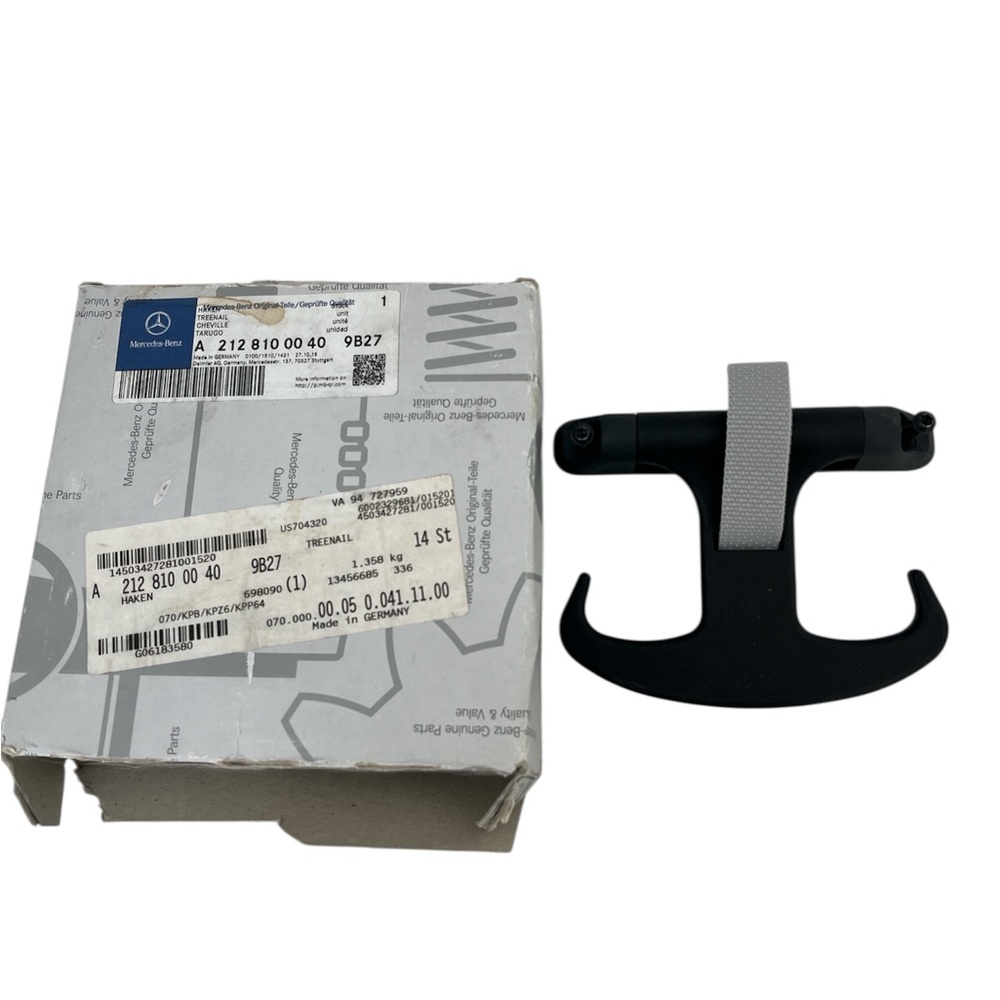 Mercedes-Benz Genuine Parts Black Trunk Bag Hook Grocery Hanger A2128100040 9B27